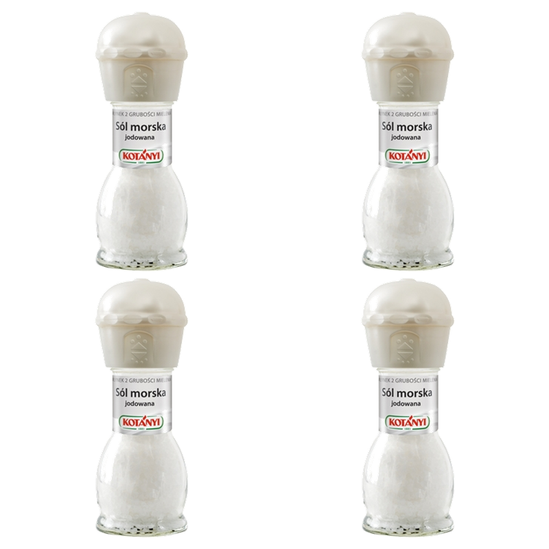 Kotanyi Młynek Sól morska jodowana 92g X4